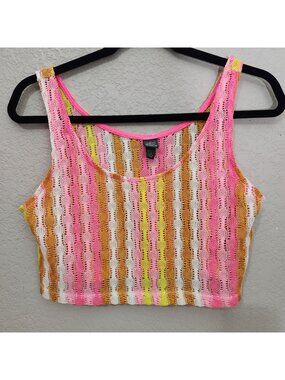 Wild Fable Tank Top S Crochet Womens Dainty Cropped Tank Festival Rave Fairy
